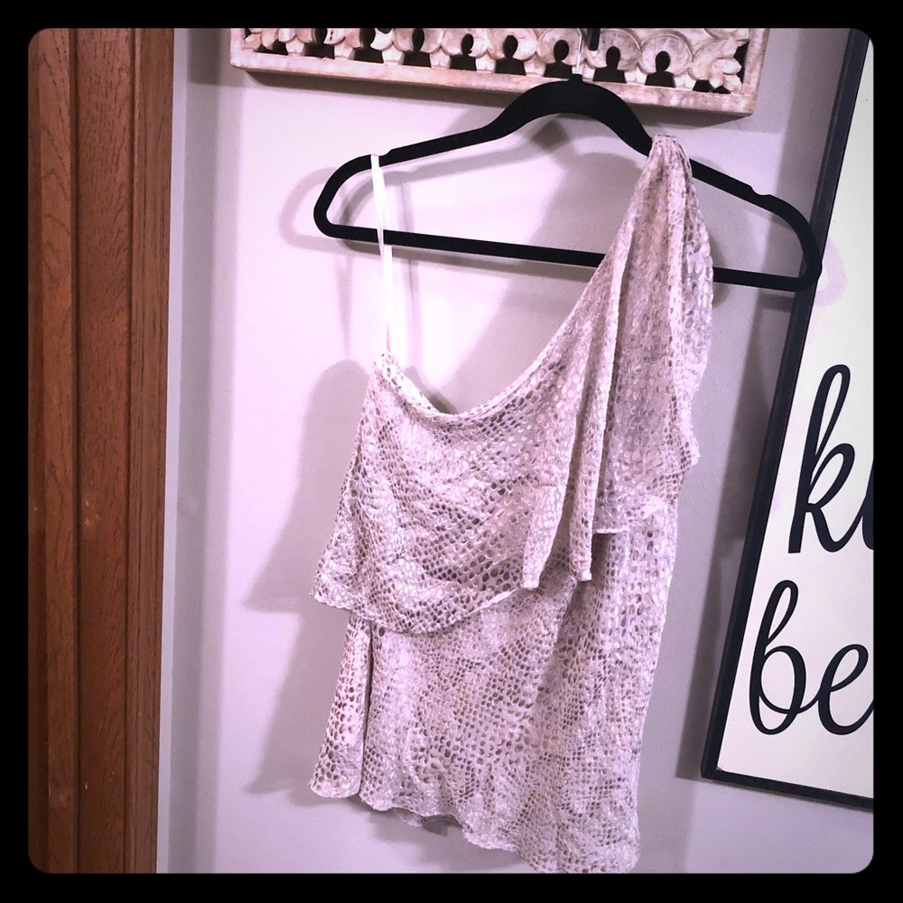 White House Black Market one-shouldered tank top